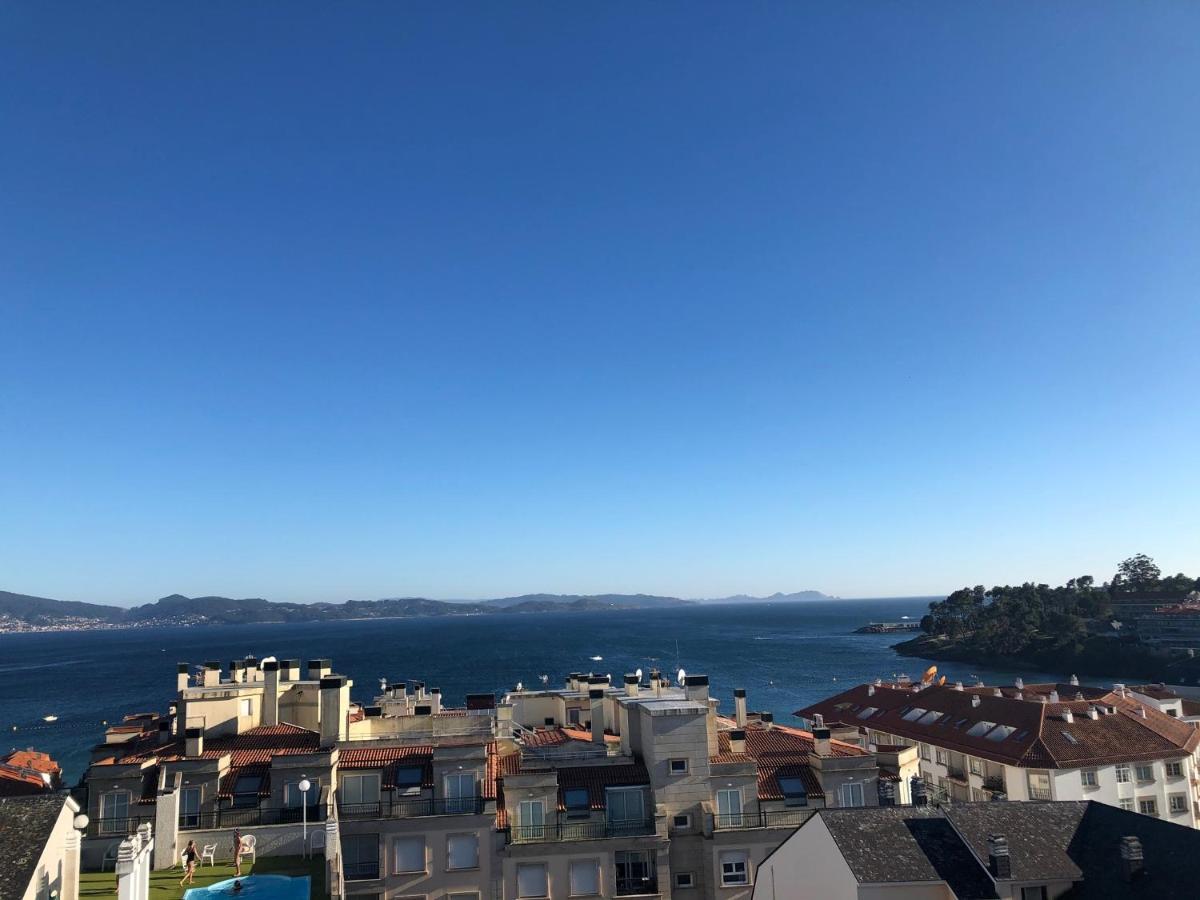 Enjoy Sanxenxo,200M Playa, Balcon Vistas Cies, Piscina & Terraza Azotea,2 Plazas Garaje, 2 Banos, Muy Luminoso, Muy Tranquilo,Muy Equipado, Centrico Lejlighed Eksteriør billede
